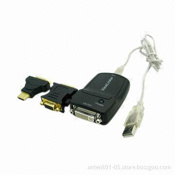 USB to VGA/DVI/HDMI Converter Cables (3-in-1)